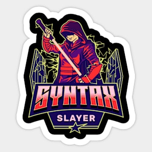 Syntax Slayer Funny Anime Computer Programmer Sticker